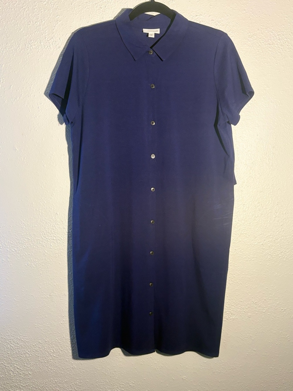 J. Jill Medium Petite Short Sleeve Shirt Dress Jersey Pima Cotton/Modal/Spandex